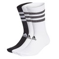 adidas Skarpetki sportowe Crew Glam 3-Pasy Glitter biały/czarny - 3 pary